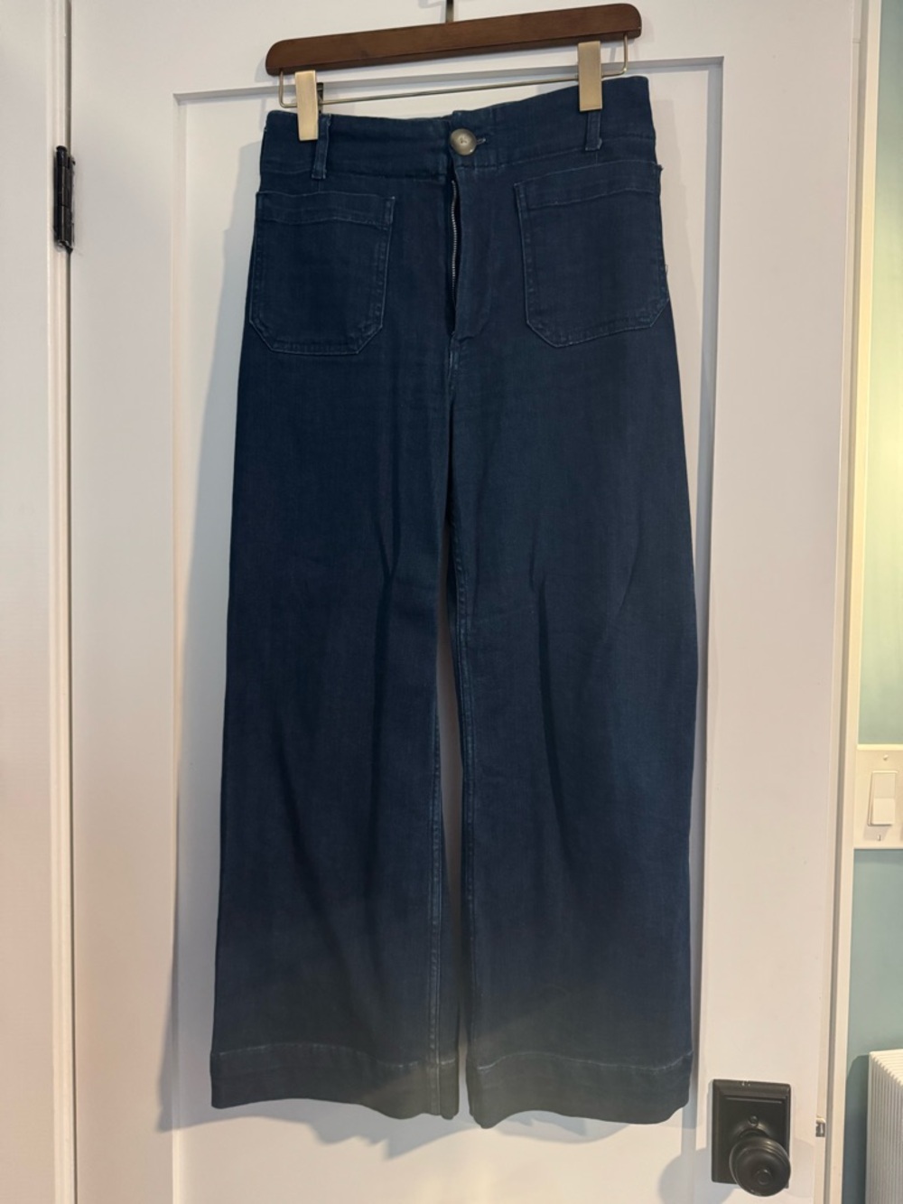 Maeve Dark Blue Wide Leg Jeans